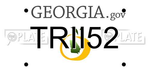 TRII52 Georgia License Plate
