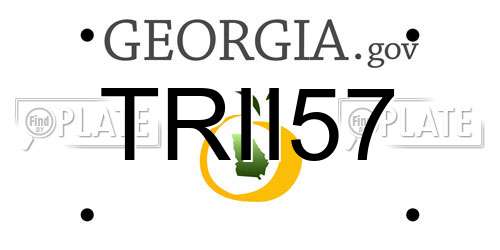 TRII57 Georgia License Plate