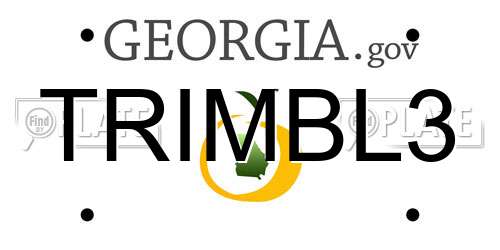 TRIMBL3 Georgia License Plate