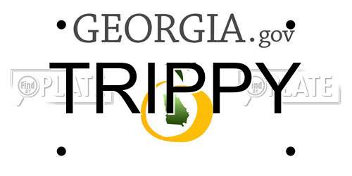 TRIPPY Georgia License Plate