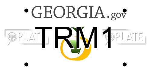 TRM1 Georgia License Plate