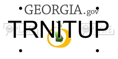 TRNITUP Georgia License Plate