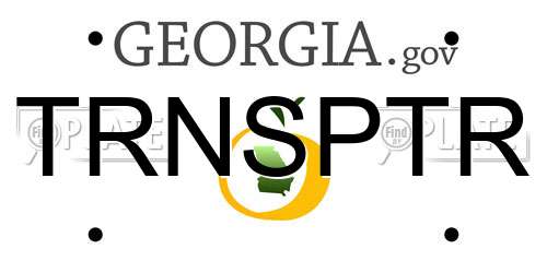 TRNSPTR Georgia License Plate