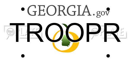 TROOPR Georgia License Plate