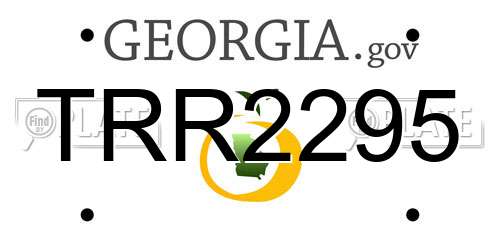 TRR2295 Georgia License Plate