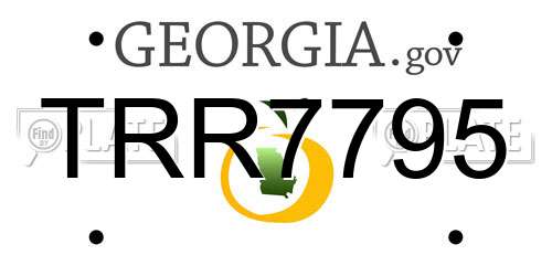 TRR7795 Georgia License Plate