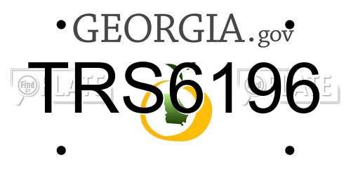 TRS6196 Georgia License Plate