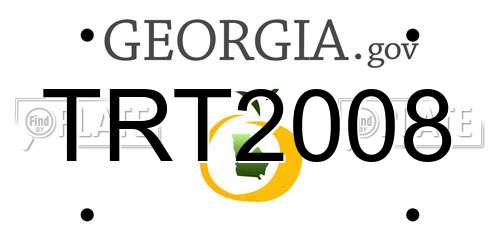 TRT2008 Georgia License Plate