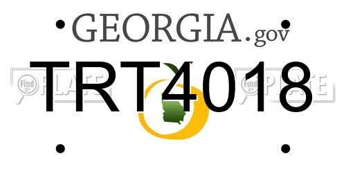 TRT4018 Georgia License Plate
