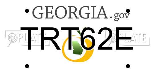 TRT62E Georgia License Plate