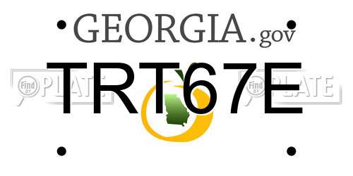TRT67E Georgia License Plate