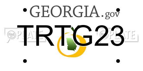 TRTG23 Georgia License Plate