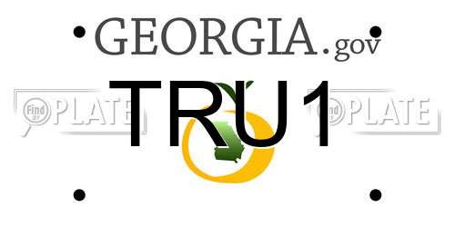 TRU1 Georgia License Plate