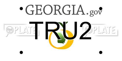 TRU2 Georgia License Plate