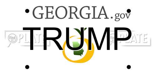 TRUMP Georgia License Plate