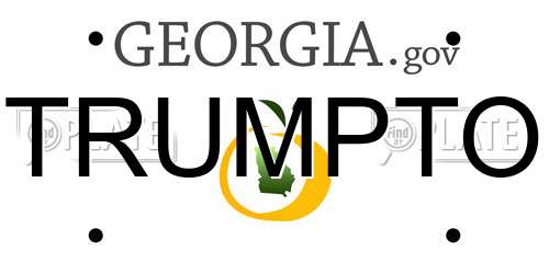 TRUMPTO Georgia License Plate