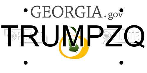 TRUMPZQ Georgia License Plate