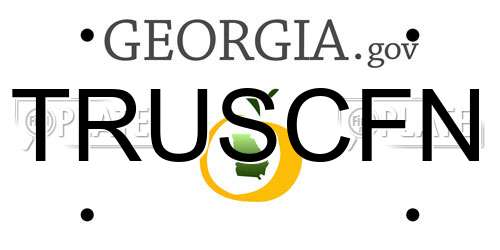 TRUSCFN Georgia License Plate