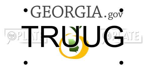 TRUUG Georgia License Plate