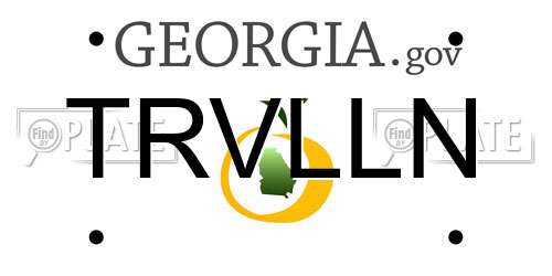 TRVLLN Georgia License Plate