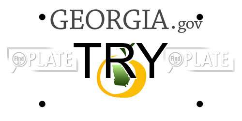 TRY Georgia License Plate