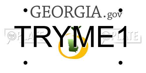 TRYME1 Georgia License Plate