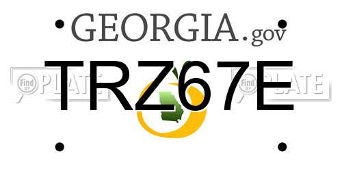 TRZ67E Georgia License Plate