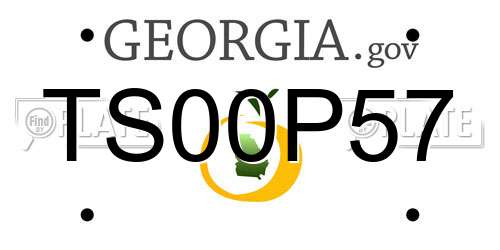 TS00P57 Georgia License Plate