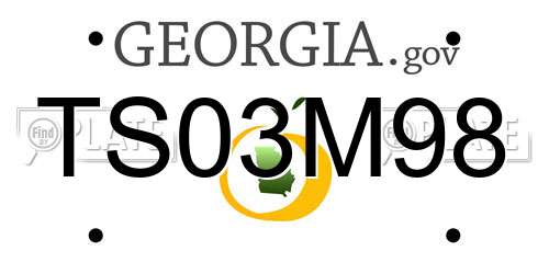 TS03M98 Georgia License Plate
