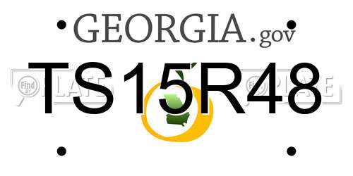 TS15R48 Georgia License Plate