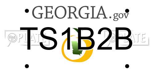 TS1B2B Georgia License Plate