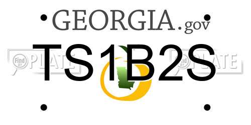 TS1B2S Georgia License Plate