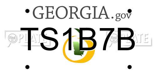 TS1B7B Georgia License Plate