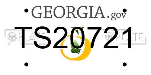 TS20721 Georgia License Plate