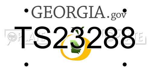 TS23288 Georgia License Plate