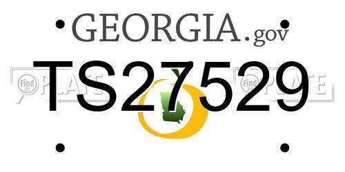 TS27529 Georgia License Plate