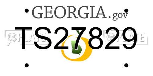 TS27829 Georgia License Plate