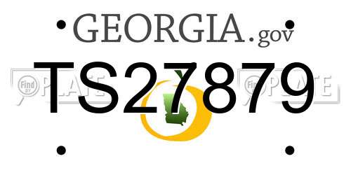TS27879 Georgia License Plate