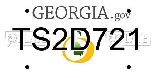 TS2D721 Georgia License Plate