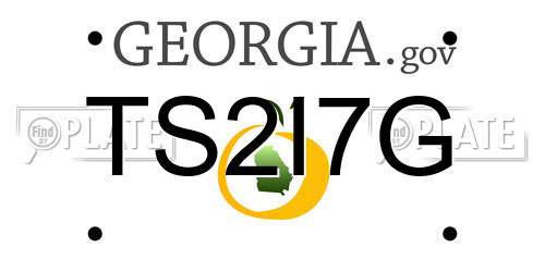 TS2I7G Georgia License Plate