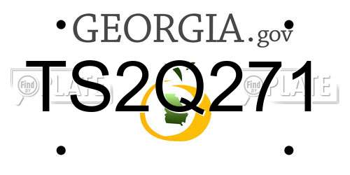 TS2Q271 Georgia License Plate