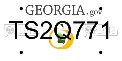 TS2Q771 Georgia License Plate
