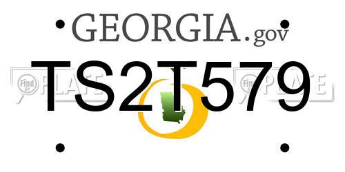 TS2T579 Georgia License Plate