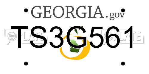 TS3G561 Georgia License Plate