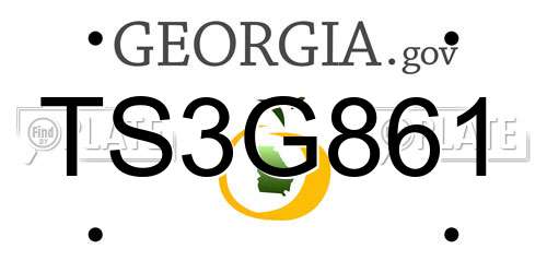 TS3G861 Georgia License Plate