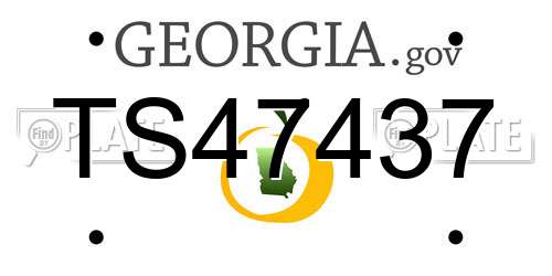 TS47437 Georgia License Plate