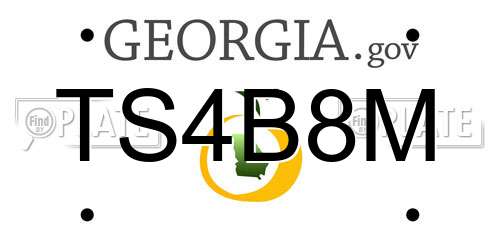 TS4B8M Georgia License Plate