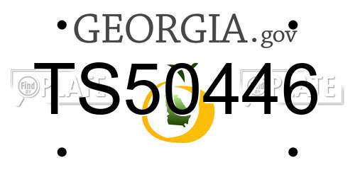 TS50446 Georgia License Plate