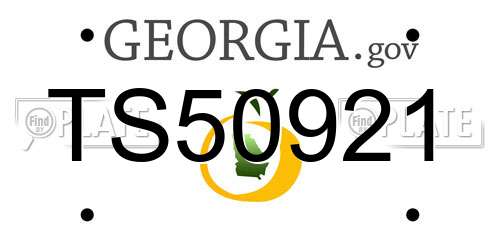 TS50921 Georgia License Plate