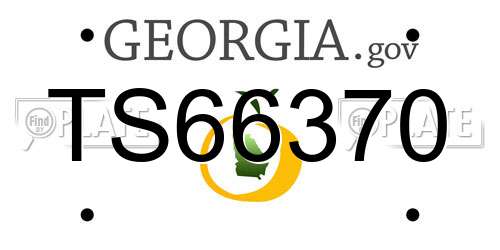TS66370 Georgia License Plate
